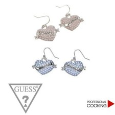 Guess orecchini in acciaio ipoallergenico e pave' di cristalli
