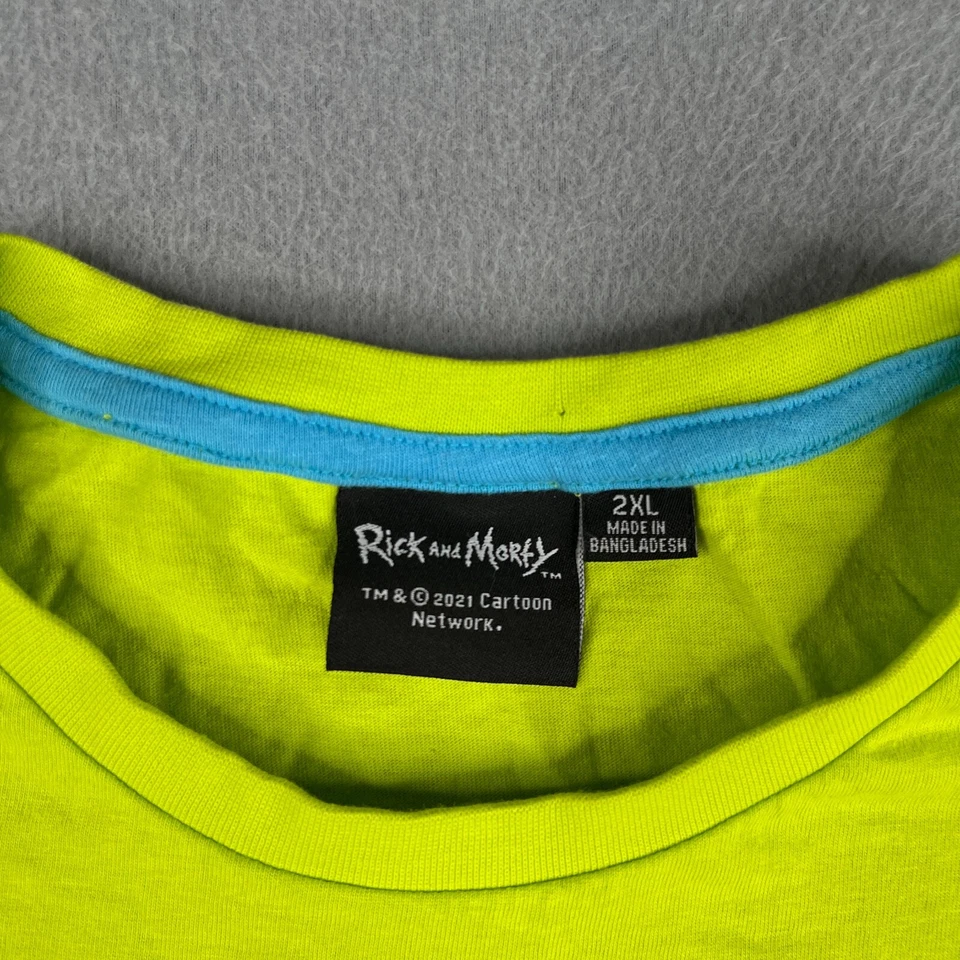 Camiseta Rick And Morty Juvenil 2XL Verde Estampado Gráfico Informal Foto 4 de 4
