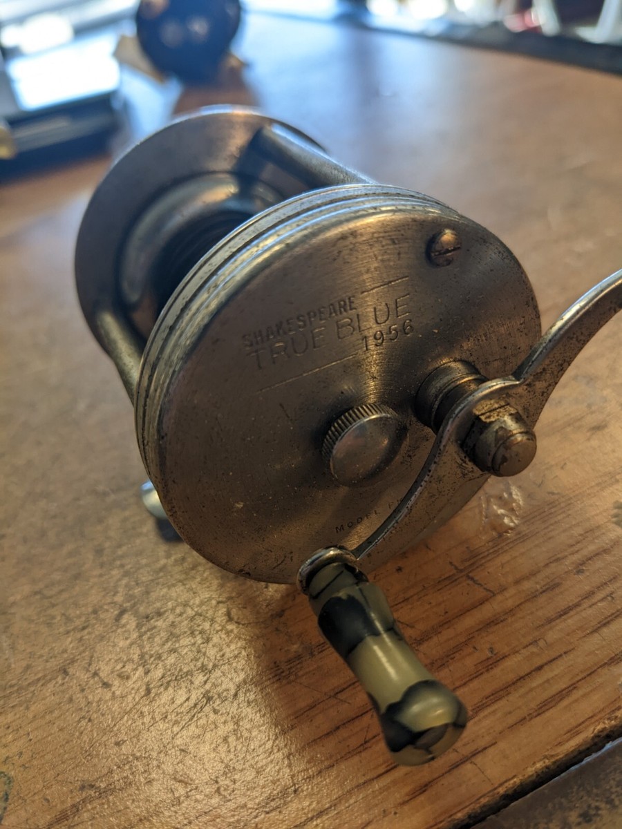 Moulinet de moulage d'appâts vintage Shakespeare vrai bleu