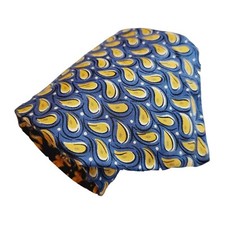 Abercrombie & Fitch Necktie Blue Geometric Pattern Silk Neck Tie Made in USA