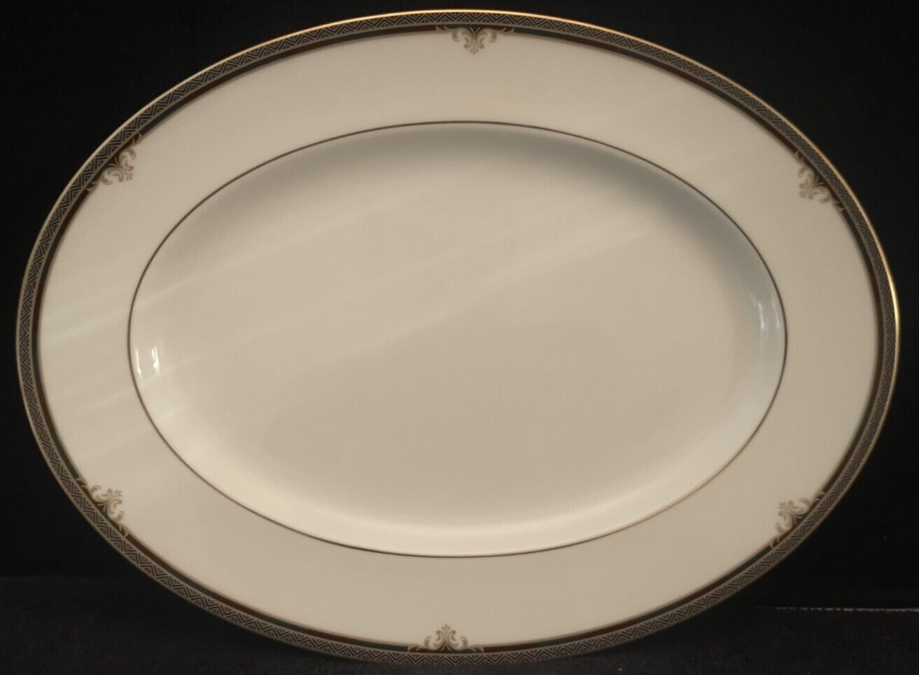 Noritake Lady Quentin Small 12" Oval Serving Platter Bone China 4730