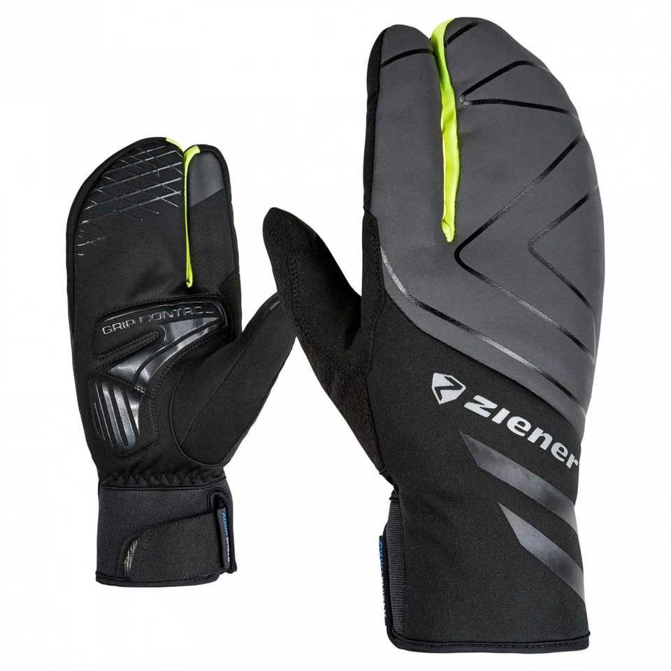 ZIENER Bike Fahrradhandschuh Lobster Dalyo Aqua Shield grau gelb 737 neu