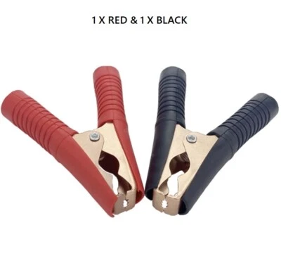 FABLOGIX Crocodile Clips HEAVY DUTY 100A positive negative Alligator Test Clamps Copper