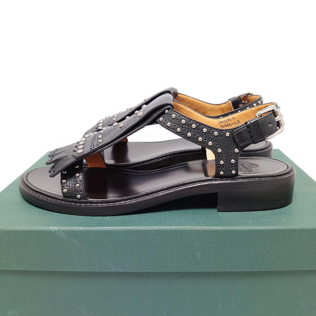 Church's Women's Sandals Black shoes US Size 6 Fringe image 5