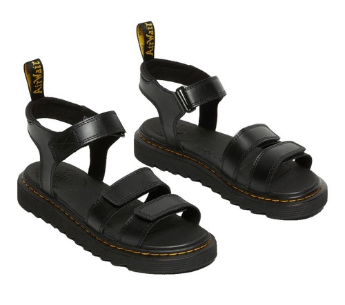 Dr. Martens Women's Strap X-girl Velvet Platform Sandals CD4 Black