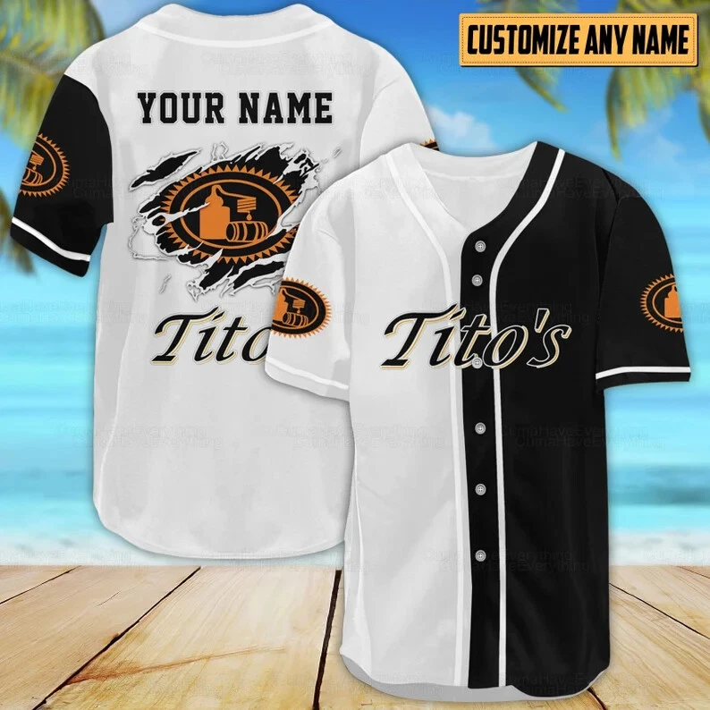 Tito Vodka Alcohol Shirt Men Baseball Jersey Shirt Full