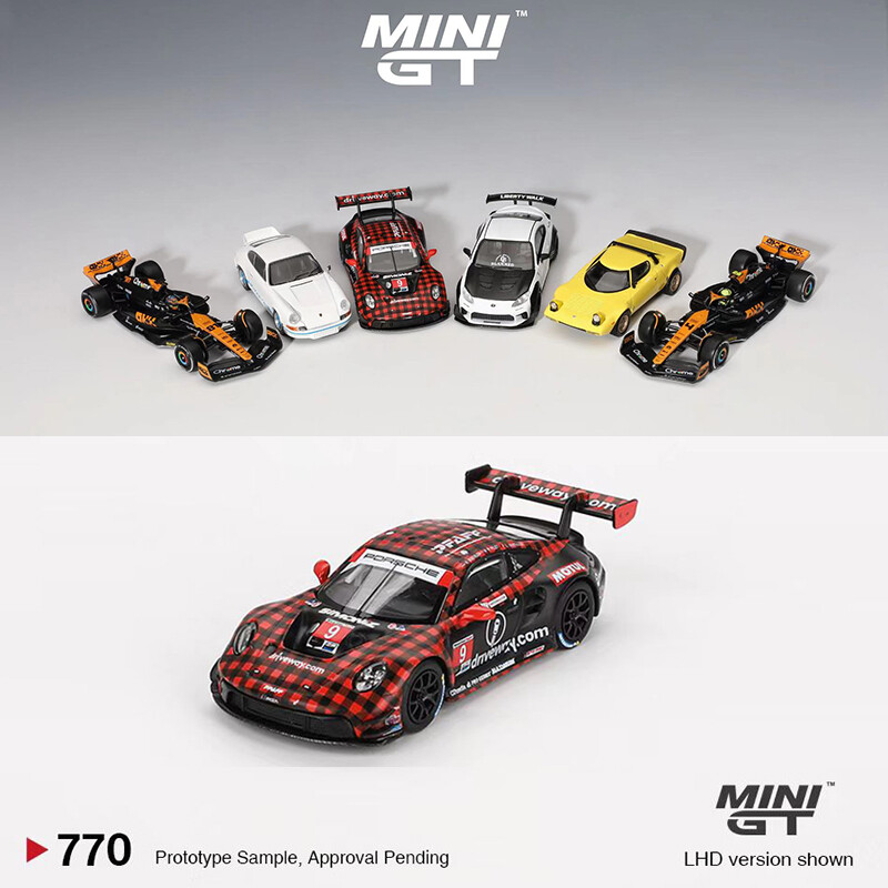 MINIGT 1:64 Porsche 911 GT3 R #9 GTD PRO Pfaff Motorsports Racing Model Car #770