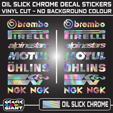 16 X Belly Pan Fairings Motorcycle Track RACING STICKERS Sponsor Vinyl Decals