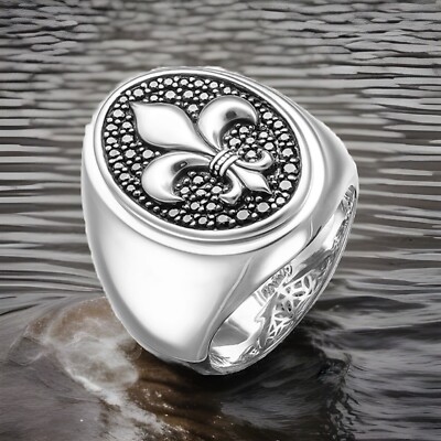 UVP250  Thomas Sabo Rebel At Heart Siegelring Bourbon Lily Fleur de Lis Größe 58