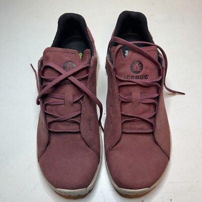 IceBug Loe W RB9X BUGrip Trail Snow Ice Running Shoes Maroon Size 7.5 US/38 Euro