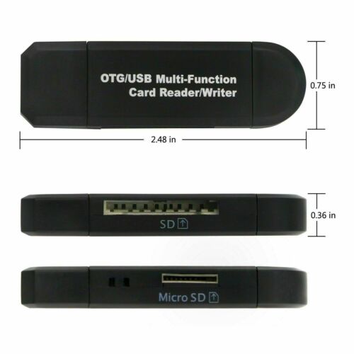 Adaptateur micro USB OTG vers USB 2.0 SD/Micro SD lecteur de carte avec USB mâle standard - Photo 7/12