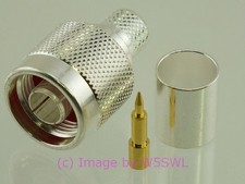 N Male Coax Connector Silver LMR-400