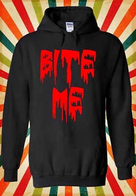 Bite Me Vampirblut lustig cool Herren Damen Unisex Top Hoodie Sweatshirt 3003