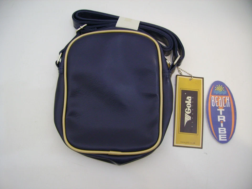 GOLA Purse Small Mini Maclaine Mkii Vintage USA CUB447 Navy Gold Multi Blue - Image 2 of 2