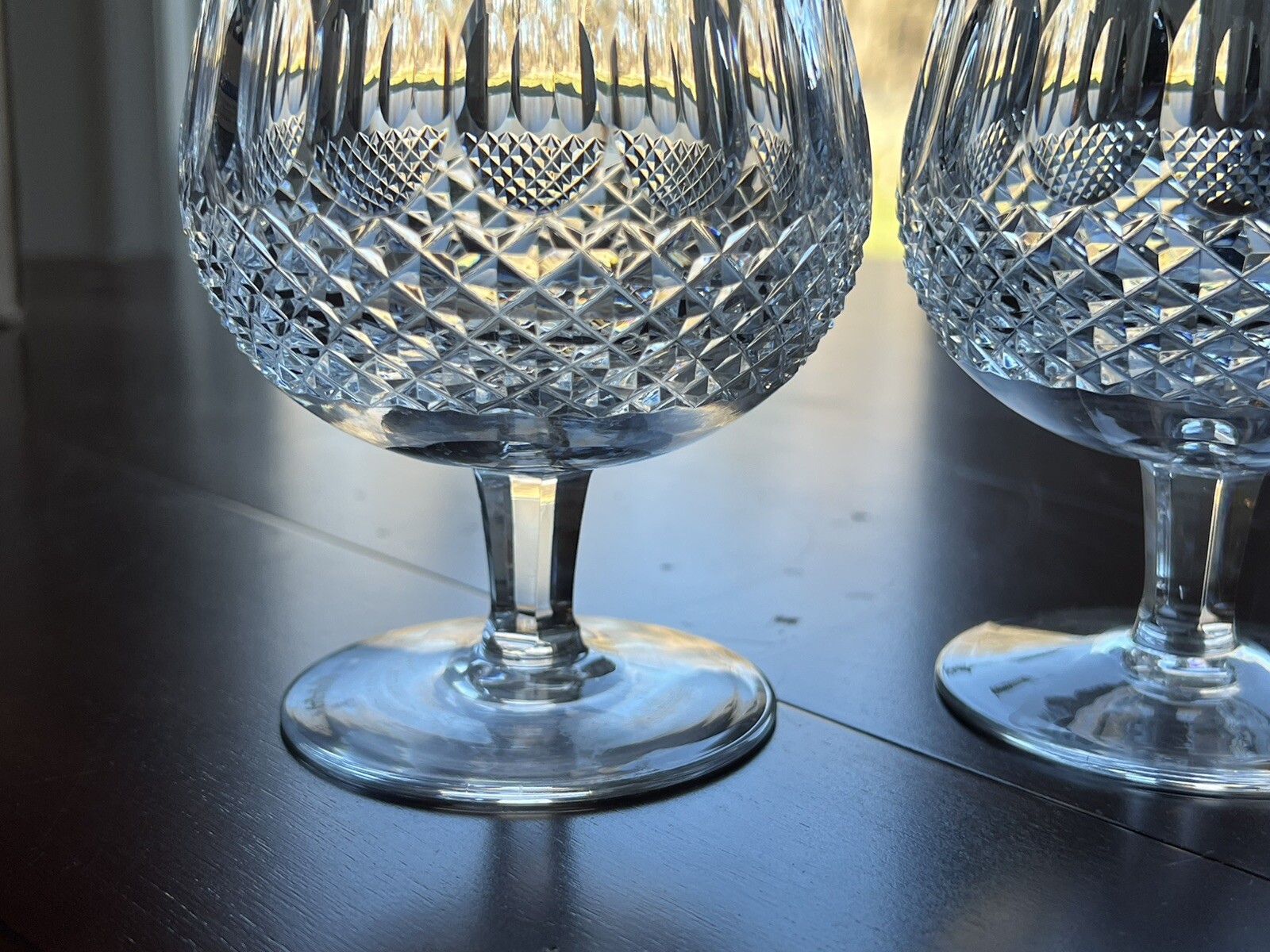 Waterford Crystal Colleen Pattern Stems Brandy Snifters Mint Pair eBay