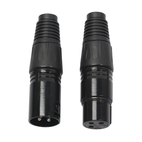 5Pairs Audio Connect Plug Black 3Pin XLR Audio Signal Access Cable Plug Home Use - Bild 2 von 3