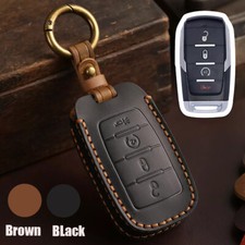 Leather Remote Car Key Fob Cover Case For Dodge Ram 1500 2500 3500 2019-2024 Usa