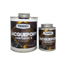Nanotech Lacquepoxy- Industrial Permanent Coating Wood Metal Varnish Epoxy, 8 Oz