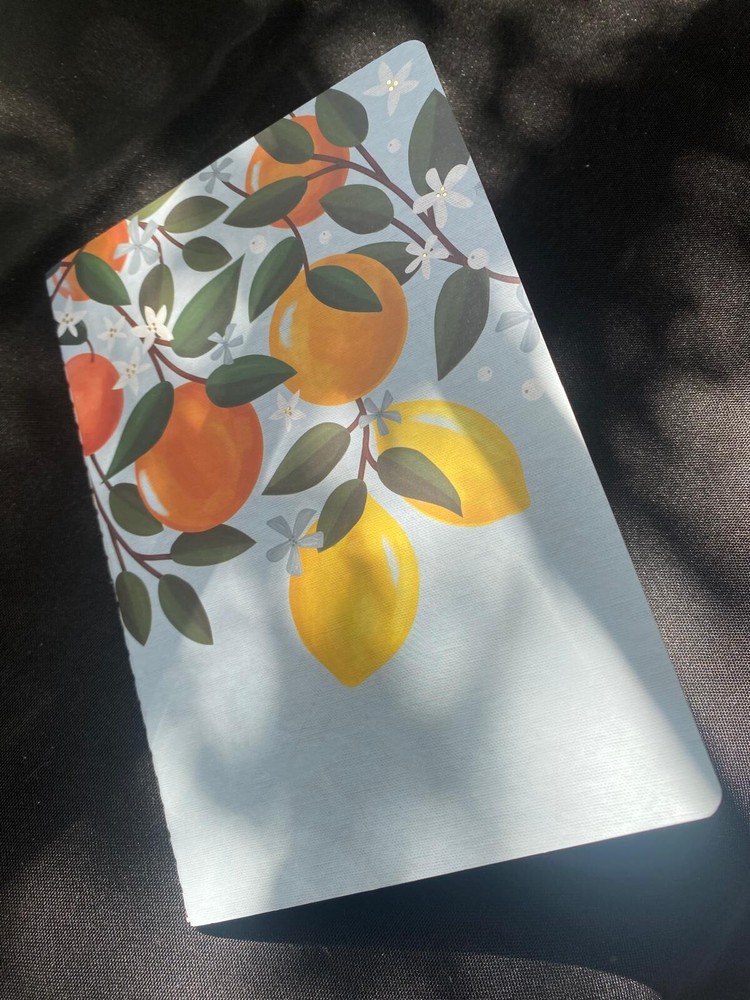 Orange Lemon Design Journal Notebook for Creative Inspiration Orange Lemon Design Journal Notebook for Creative Inspiration
