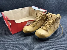 🔥🔥🔥Used Nike Manoa Ltr GS Boys Shoes Boots Wheat Black Size 7y Hiking Work