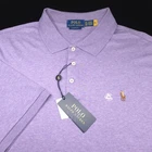 NEW Polo Ralph Lauren Shirt -XXL- Purple Heather Interlock Pima Soft PONY
