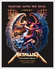 Metallica Melbourne Australia 2025 DANCING WITH THE DEVIL Poster