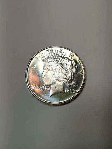 1 TROY OZ SILVER VINTAGE PEACE HIGH RELIEF CAMEO PROOF  ROUND, AS PICTURED