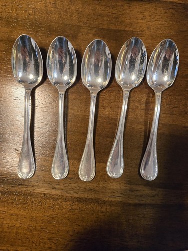 5er Set Christofle MALMAISON Versilbert Esslöffel 9 7/8" Tränenform - Bild 5 von 7