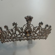 Tiara Crown for Women, Headband Hair for Birthday Wedding Party Costume Silver