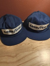Vintage Goodyear Tire Hat Swingster Usa Snapback Patch Cap Racing Gas Lot Of 2