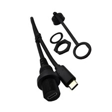 USB 3.1 Type-C Male to Female Auto Yacht Dashboard Extension Waterproof Cable d