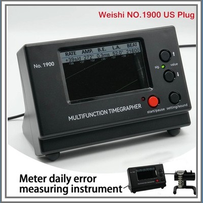 Weishi No.1900 Timegrapher Mechanical Watch Timing Machine Multifunction Black