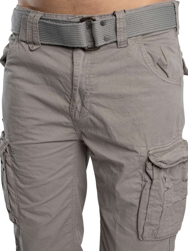 Schott Uomo Tr Ranger 30 Pantaloncini Cargo, Grigio - Foto 5 di 5