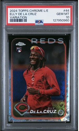 2024 Topps Chrome Logofractor ELLY DE LA CRUZ RC SSP Variation PSA 10💎Rookie