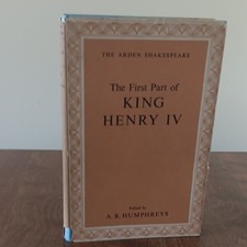 The Arden Shakespeare: The First Part of King Henry IV HC 6th Ed DJ Inscribed