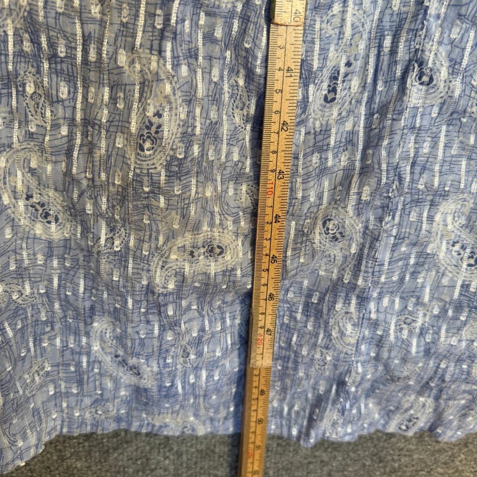 Maxi Vestido J.Jill Mujer XL Azul Cachemira Manga Larga Ligero Cottage Core Foto 4 de 4