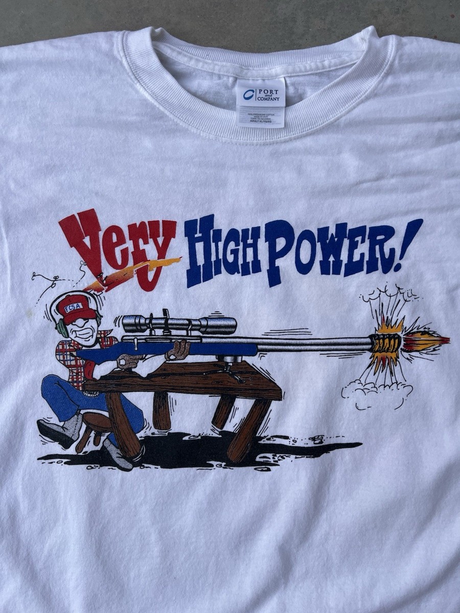 Fifty Caliber Shooters Association Shirt XL 50 Cal Very High Power Caricature View 3