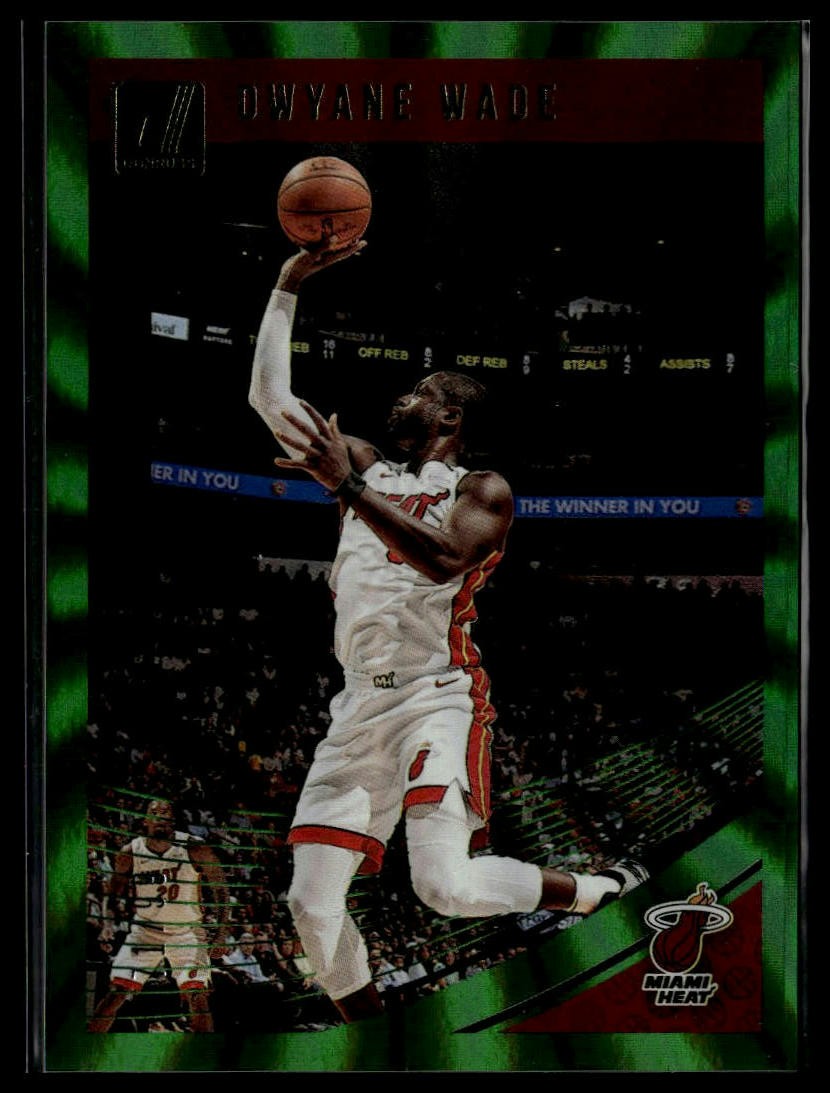 2018-19 Donruss #15 Dwyane Wade Holo Green Laser #/99
