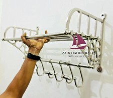 silver vintage luxury Rack Home decor French Luggage Train Wall Mounted Rack