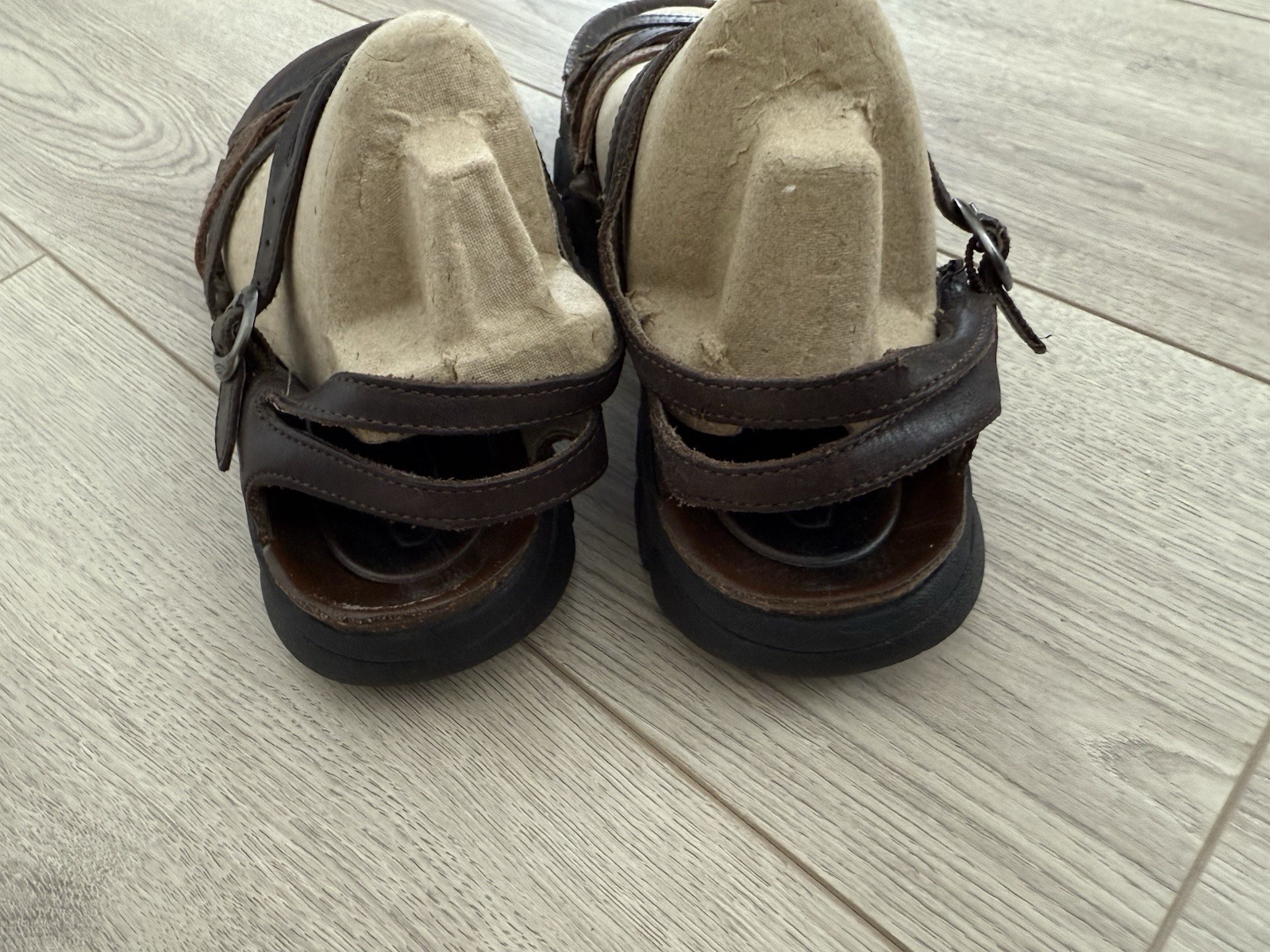 Sandali Keen donna Napoli in pelle marrone con cinturino stile pescatore taglia US 10 5