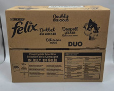 Felix Doppelt Lecker Katzenfutter nass in Gel...
