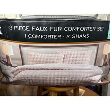 FRYE  Faux Fur Comforter. Cream Color Size Queen Comforter ONLY