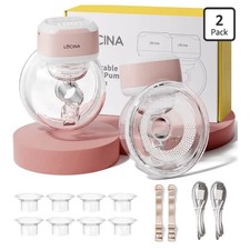 Breast Pump Lucina, Pack 2, 3 Modes 9 Suction Levels, Stimulation, Massages