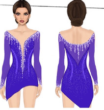 Stylish Ice skating dress figure skating competition dance costume