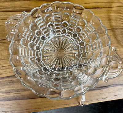  Vintage Anchor Hocking ''Bubble and Ladders'' Glass Bowl