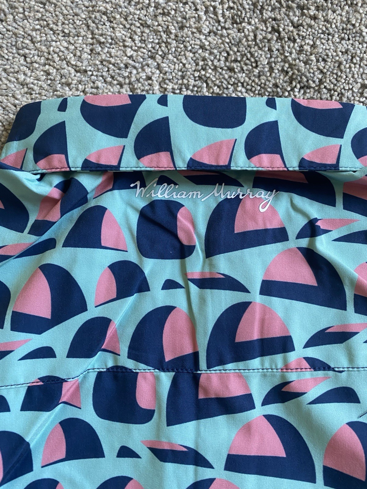 X-LARGE William Murray Golf Men's Building Bridges Button Shirt Short Sleeve NEW