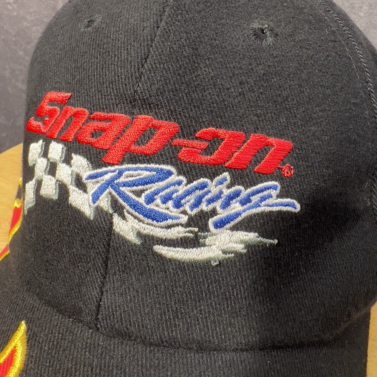 Snap On Racing Hat Adjustable Strap Back Flames C… - image 2