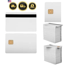 Magnetic Stripe Cards 2 Track White PVC Compatible with Standard Printers