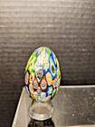 Murano Millefiori Easter Egg Paperweight w/ stand — photo 6