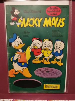 Micky Maus Nr. 9 / 1968 mit dem Gutschein und den Sammelbildern !!